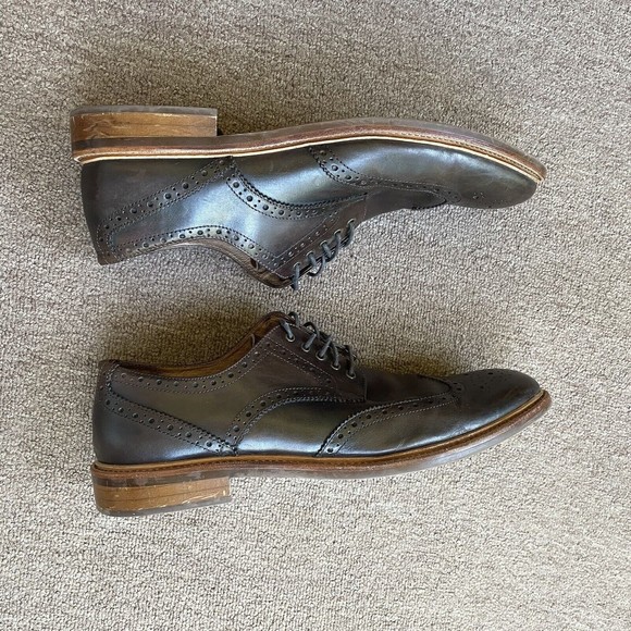 Gordon Rush Men's Wingtip Oxfords Dress Shoes Espresso Brown Leather 11.5